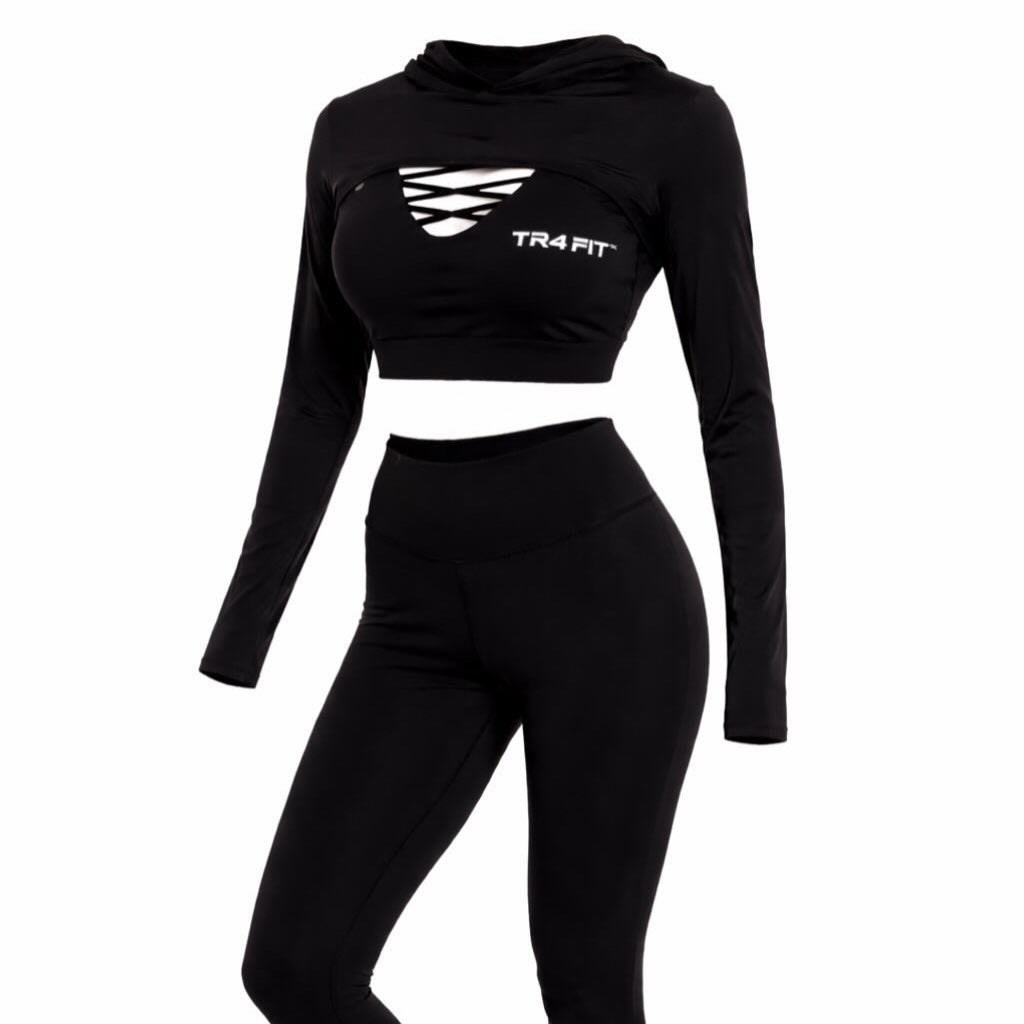 TR4 FIT 3 Piece Black Performance Activewear
